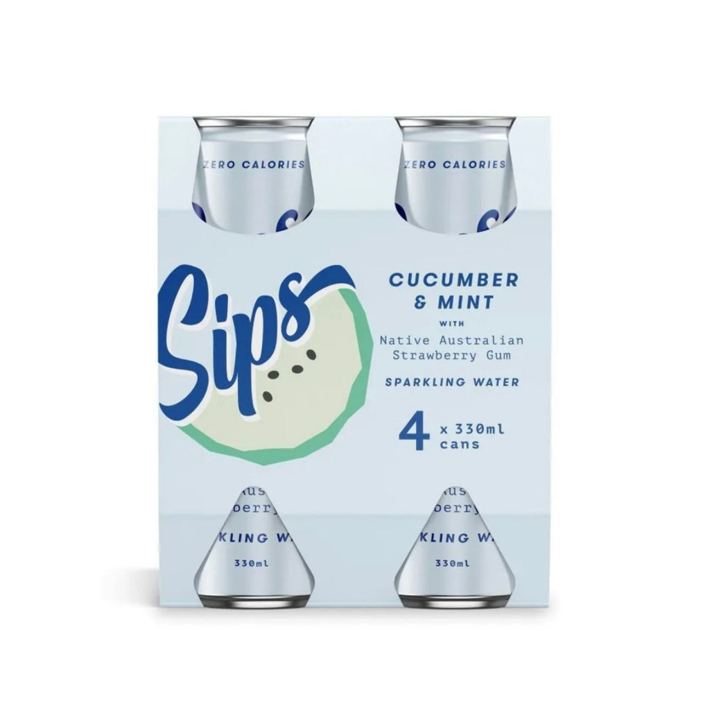 Sips - Sparkling Cucumber & Mint with Native Australian Strawberry Gum