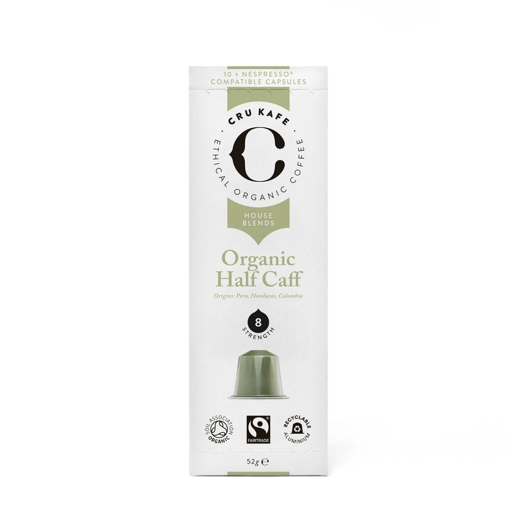 CRU Kafe - Organic Half Caff Coffee Capsules