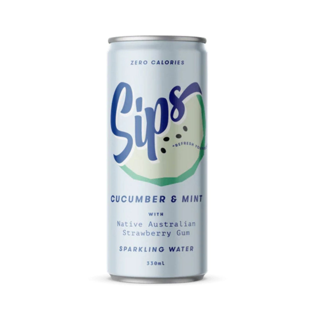 Sips - Sparkling Cucumber & Mint with Native Australian Strawberry Gum