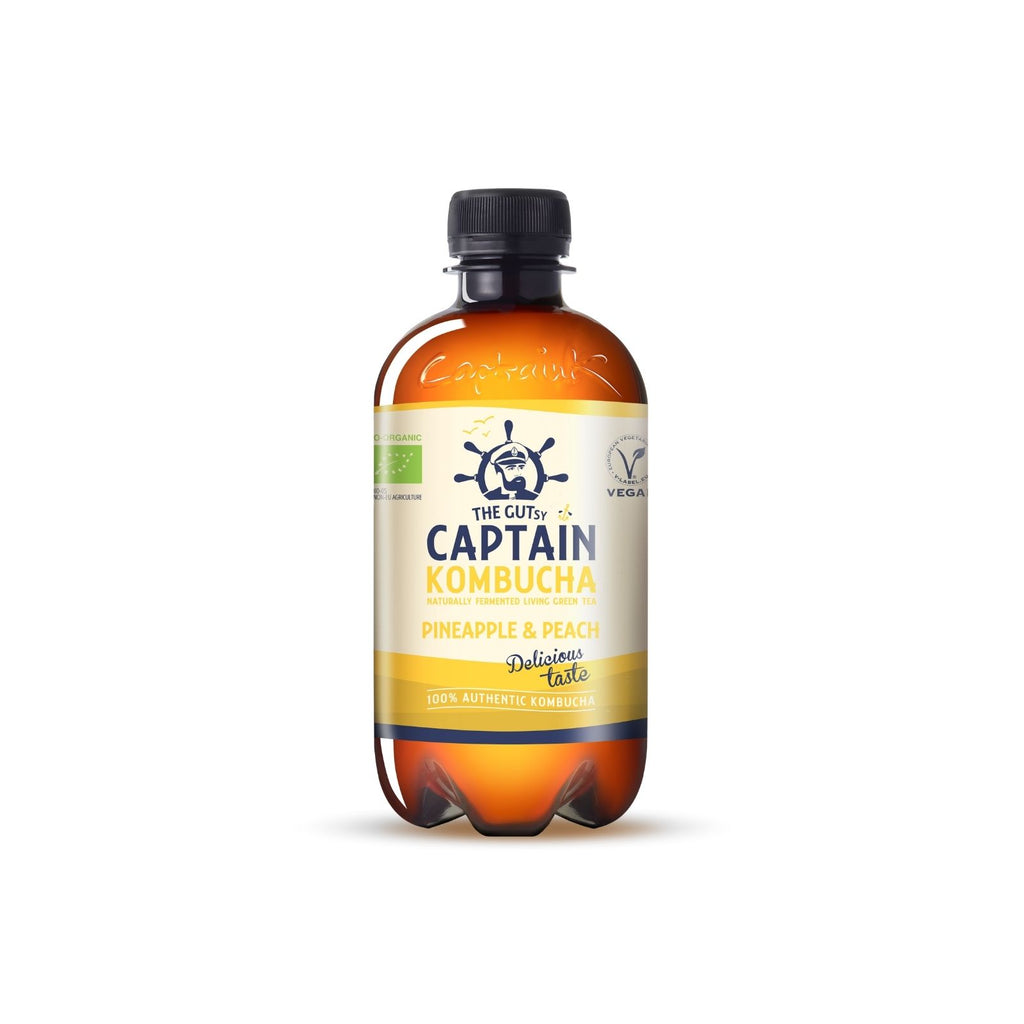 The GUTsy Captain - Pineapple & Peach Kombucha - Bottle